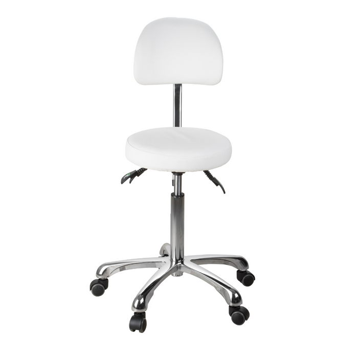 Silver Fox FlexPro Ergonomic Adjustable Stool with Backrest - 1025B