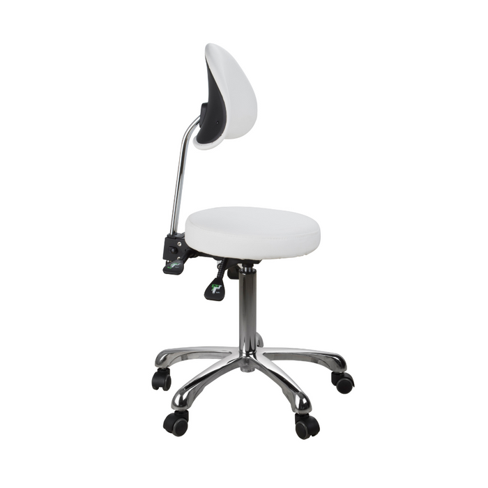 Silver Fox FlexPro Ergonomic Adjustable Stool with Backrest - 1025B