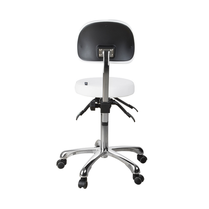 Silver Fox FlexPro Ergonomic Adjustable Stool with Backrest - 1025B