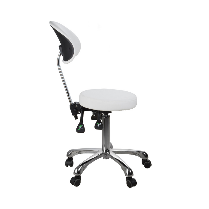 Silver Fox FlexPro Ergonomic Adjustable Stool with Backrest - 1025B