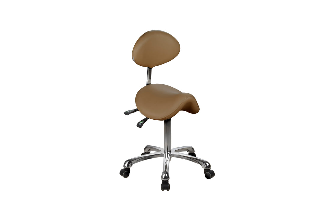 Silver Fox Hydraulic Saddle-Style Esthetician Stool - 1025