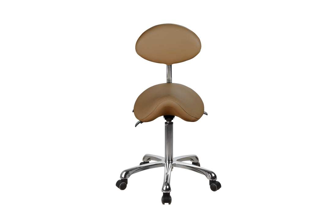 Silver Fox Hydraulic Saddle-Style Esthetician Stool - 1025