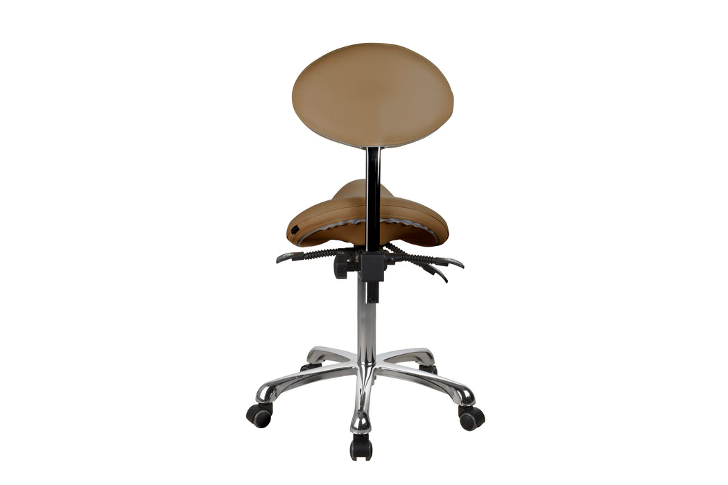 Silver Fox Hydraulic Saddle-Style Esthetician Stool - 1025