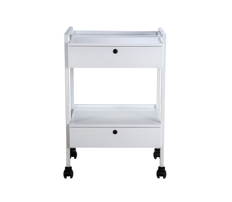 Silver Fox 2 Shelf MedSpa Cart With 2 Locking Drawers - 1019