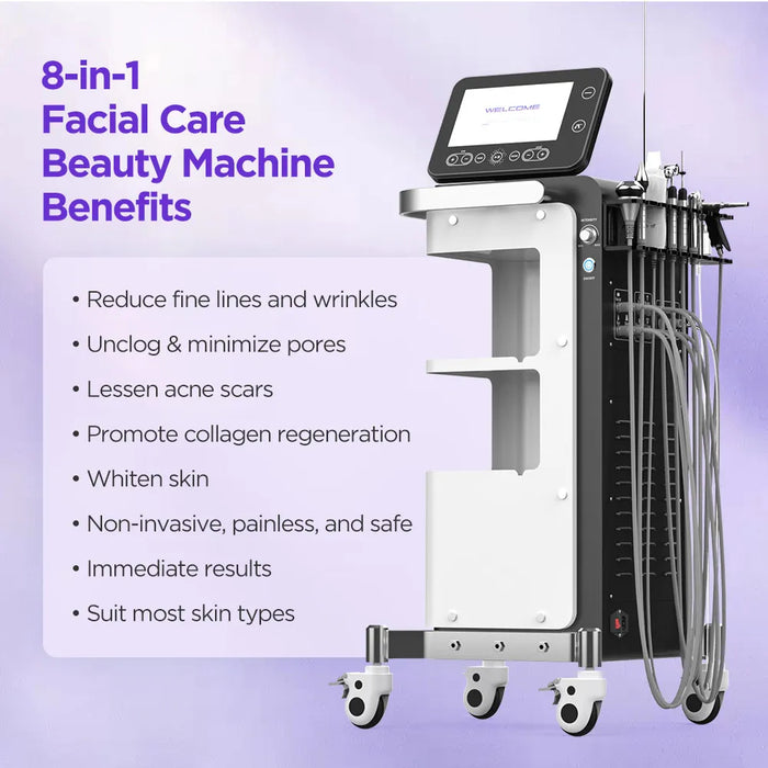 MyChway 8 in 1 Facial Machine With Jet Peel For Skin Rejuvenation - FC-89K1